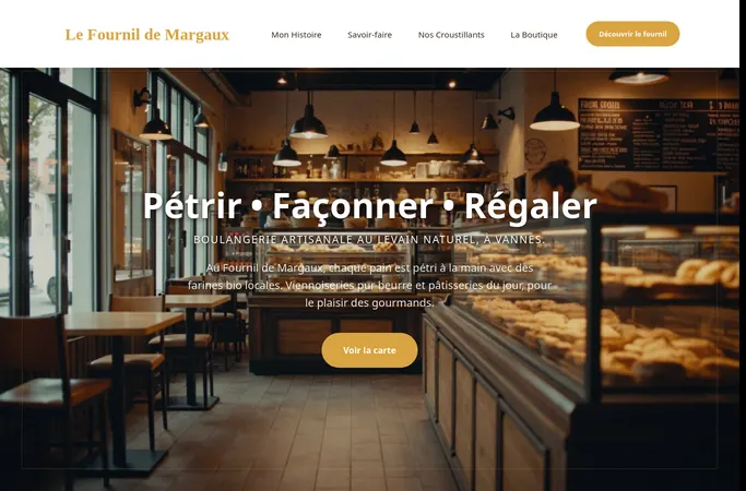 Forhåndsvisning av forsiden til demo-boulangerie.agentwealthy.com